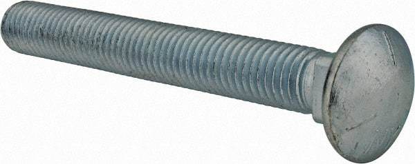 Value Collection - 5/8-11 UNC 5" Length Under Head, Standard Square Neck, Carriage Bolt - Grade 5 Steel, Zinc-Plated Finish - Americas Industrial Supply