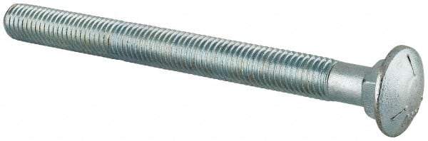 Value Collection - 5/8-11 UNC 7" Length Under Head, Standard Square Neck, Carriage Bolt - Grade 5 Steel, Zinc-Plated Finish - Americas Industrial Supply