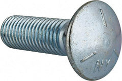 Value Collection - 3/4-10 UNC 2-1/2" Length Under Head, Standard Square Neck, Carriage Bolt - Grade 5 Steel, Zinc-Plated Finish - Americas Industrial Supply