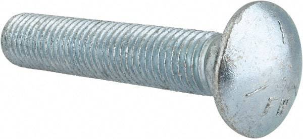 Value Collection - 3/4-10 UNC 4" Length Under Head, Standard Square Neck, Carriage Bolt - Grade 5 Steel, Zinc-Plated Finish - Americas Industrial Supply