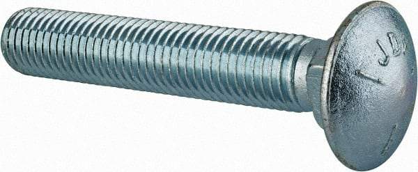 Value Collection - 3/4-10 UNC 4-1/2" Length Under Head, Standard Square Neck, Carriage Bolt - Grade 5 Steel, Zinc-Plated Finish - Americas Industrial Supply