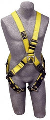 DBI/SALA - 420 Lb Capacity, Size Universal, Full Body Cross-Over Safety Harness - Polyester Webbing, Front D-Ring, Tongue Leg Strap, Pass-Thru Chest Strap - Americas Industrial Supply