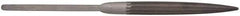 Grobet - 8-1/2" Needle Precision Swiss Pattern Half Round File - 15/32" Width Diam x 9/64" Thick, Handle - Americas Industrial Supply