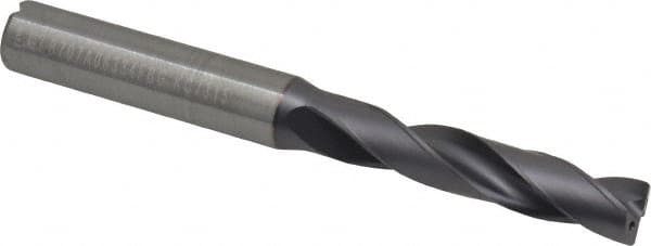 Kennametal - 21/64" 180° Spiral Flute Solid Carbide Screw Machine Drill Bit - Americas Industrial Supply