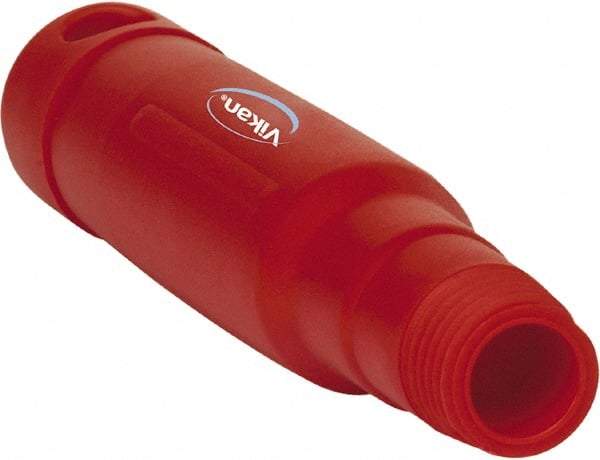 Vikan - 6-1/2 x 1-5/32" Polypropylene Squeegee Handle - European Threaded Connection, Red - Americas Industrial Supply