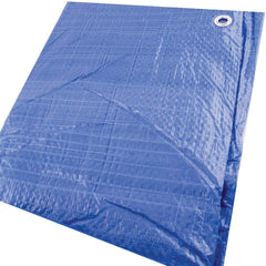 Erickson Manufacturing - Tarps & Dust Covers; Material: Polyethylene ; Width (Feet): 12.00 ; Grommet: Yes ; Color: Blue ; Length: 18 - Exact Industrial Supply
