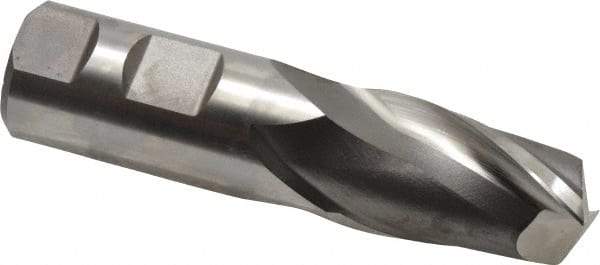 Niagara Cutter - 1", 1-5/8" LOC, 1" Shank Diam, 4-1/8" OAL, 2 Flute, Cobalt Square End Mill - Single End, Uncoated, Spiral Flute, 30° Helix, Centercutting, Right Hand Cut, Right Hand Flute - Americas Industrial Supply