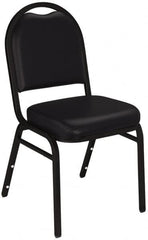 NPS - Vinyl Black Stacking Chair - Black Frame, 17 Inch Wide x 21 Inch Deep x 34 Inch High - Americas Industrial Supply