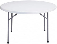 NPS - 29-1/2" High x 48" Diam, Round Folding Table - Speckled Gray - Americas Industrial Supply