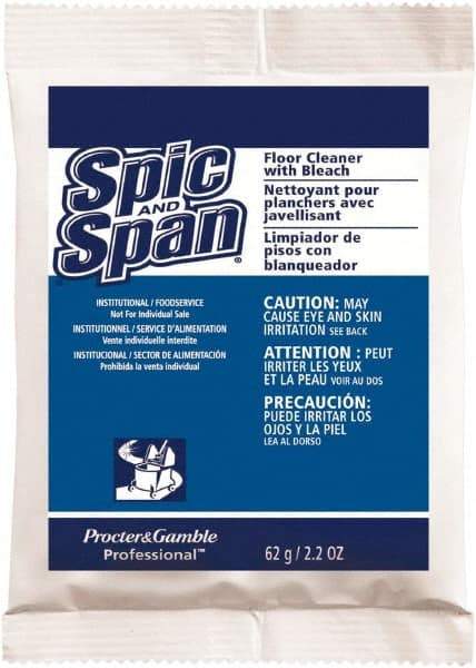 Spic & Span - Packet Cleaner - Use on Ceramic Tile, Laminate Surfaces, Linoleum, Quarry Tile, Cement, Concrete, Vinyl Tile, Terra Cotta, Terrazzo, Vinyl Composite Tile (VCT) - Americas Industrial Supply