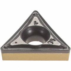 Iscar - TCMT2-1 SM Grade IC8250 Carbide Turning Insert - TiCN/Al2O3/TiN Finish, 60° Triangle, 1/4" Inscr Circle, 3/32" Thick, 1/64" Corner Radius - Americas Industrial Supply