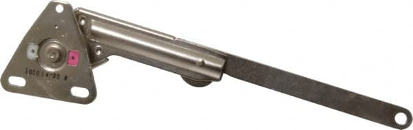 Sugatsune - 8-1/2" OAL x 7/8" Wide, 60 Lb/Inch Capacity, Adjustable Soft Down Stay - Right Side, 5mm Mounting Hole Diam, 100° Max Opening, Nickel Plated Steel & Zinc Alloy - Americas Industrial Supply