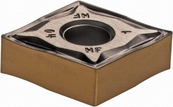Iscar - CNMG431 NF Grade IC807 Carbide Turning Insert - TiN/TiAlN Finish, 80° Diamond, 1/2" Inscr Circle, 3/16" Thick, 1/64" Corner Radius - Americas Industrial Supply