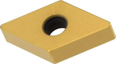 Iscar - DNGA432 T Grade IN420 Ceramic Turning Insert - TiN Finish, 55° Diamond, 1/2" Inscr Circle, 3/16" Thick, 1/32" Corner Radius - Americas Industrial Supply
