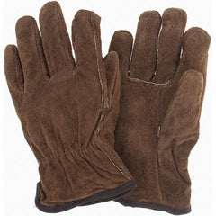 MCR Safety - Size L Work Gloves - Slip-On Cuff, Brown, Paired - Americas Industrial Supply