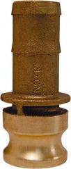 Dixon Valve & Coupling - 2-1/2" Brass Cam & Groove Suction & Discharge Hose Male Adapter Hose Shank - Part E, 150 Max psi - Americas Industrial Supply