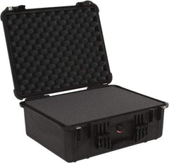 Pelican Products, Inc. - 17-13/64" Wide x 16-7/8" Deep x 8-13/32" High, Clamshell Hard Case - Black, Plastic - Americas Industrial Supply