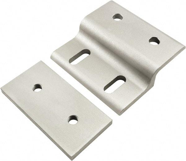 80/20 Inc. - 80mm Wide, Open Shelving Accessory/Component - Aluminum, Clear Anodized Finish, 77mm Long, Use with 40 Series & Bolt Kits 75-3422 & 13-8320 - Americas Industrial Supply