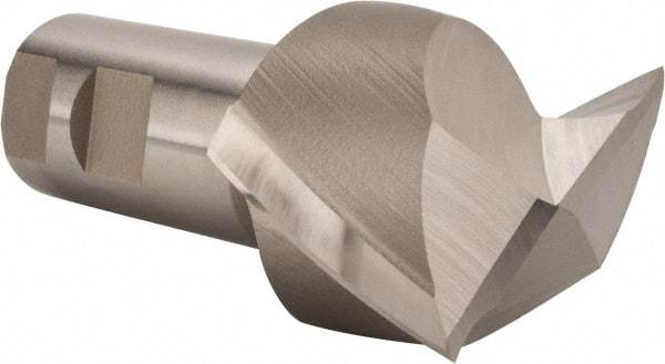 Hertel - 2-1/4", 1-5/8" LOC, 1-1/4" Shank Diam, 4-1/8" OAL, 2 Flute, High Speed Steel Square End Mill - Single End, Uncoated, Spiral Flute, 30° Helix, Centercutting, Right Hand Cut, Right Hand Flute - Americas Industrial Supply