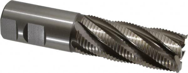 Hertel - 1-1/4" Diam, Fine Pitch, 3" LOC, 6 Flute Cobalt Roughing Square End Mill - Uncoated, 5-1/2" OAL, 1-1/4" Shank Diam, Single End, 30° Helix - Americas Industrial Supply