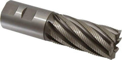 Hertel - 2" Diam, Fine Pitch, 4" LOC, 8 Flute Cobalt Roughing Square End Mill - Uncoated, 7-3/4" OAL, 2" Shank Diam, Single End, 30° Helix - Americas Industrial Supply