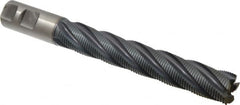 Hertel - 1" Diam, Fine Pitch, 6" LOC, 5 Flute Cobalt Roughing Square End Mill - TiCN Finish, 8-1/2" OAL, 1" Shank Diam, Single End, 30° Helix - Americas Industrial Supply