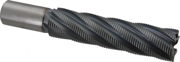 Hertel - 1-1/2" Diam, Fine Pitch, 6" LOC, 6 Flute Cobalt Roughing Square End Mill - TiCN Finish, 8-1/2" OAL, 1-1/4" Shank Diam, Single End, 30° Helix - Americas Industrial Supply