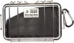Pelican Products, Inc. - 5-1/16" Wide x 2-1/8" High, Clamshell Hard Case - Clear/Black, Polycarbonate - Americas Industrial Supply