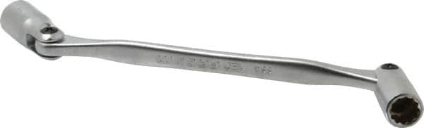 Facom - 10 x 11mm, 12 Point, Satin Chrome Coated, Double Flex-End Socket Wrench - 7-21/32" OAL, 18mm Head Thickness - Americas Industrial Supply