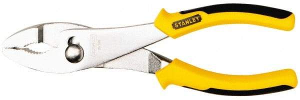 Stanley - 8-3/8" OAL, 1-11/16" Jaw Length, Slip Joint Pliers - 2 Positions, Serrated Jaw, Slip Joint Head, Slip Joint Plier Tool, Serrated Pipe Jaw - Americas Industrial Supply