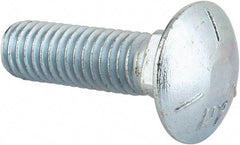 Value Collection - 7/16-14 UNC 1-1/2" Length Under Head, Standard Square Neck, Carriage Bolt - Grade 5 Steel, Zinc-Plated Finish - Americas Industrial Supply