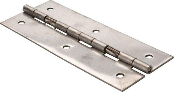 Value Collection - 5" Long x 2" Wide x 0.05" Thick, Closing Spring Hinge - Stainless Steel - Americas Industrial Supply