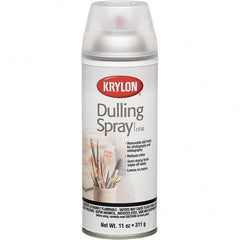 Krylon - Clear, Flat, Dulling Spray Paint - 15 to 20 Sq Ft per Can, 12 oz Container - Americas Industrial Supply