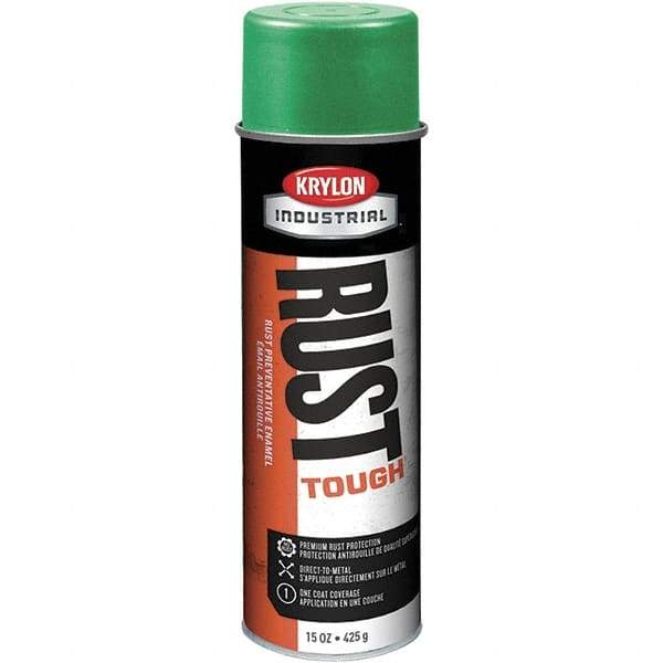 Krylon - Bright Green, 15 oz Net Fill, High Gloss, Enamel Spray Paint - 30 to 35 Sq Ft per Can, 20 oz Container - Americas Industrial Supply