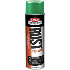 Krylon - Bright Green, 15 oz Net Fill, High Gloss, Enamel Spray Paint - 30 to 35 Sq Ft per Can, 20 oz Container - Americas Industrial Supply