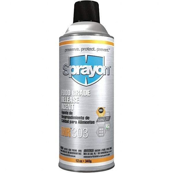 Sprayon - 16 Ounce Aerosol Can, Clear, General Purpose Mold Release - Food Grade, Silicone Composition - Americas Industrial Supply