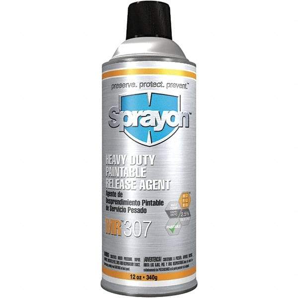 Sprayon - 16 Ounce Aerosol Can, Clear, Heavy-Duty Mold Release - Silicone Composition - Americas Industrial Supply