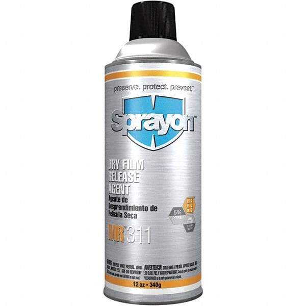 Sprayon - 16 Ounce Aerosol Can, White, General Purpose Mold Release - Dry Film Composition - Americas Industrial Supply