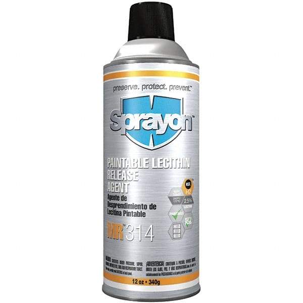 Sprayon - 16 Ounce Aerosol Can, Amber, General Purpose Mold Release - Food Grade, Lecithin Composition - Americas Industrial Supply