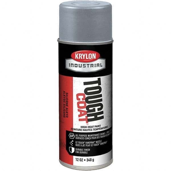 Sprayon - High Temp Aluminum (Color), Metallic, Acrylic Enamel Spray Paint - 15 to 20 Sq Ft per Can, 16 oz Container - Americas Industrial Supply