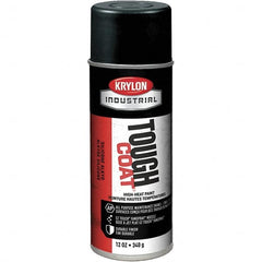 Sprayon - High Temp Black, 12 Ounce Net Fill, Metallic, Acrylic Enamel Spray Paint - 15 to 20 Sq. Ft. per Can, 12 Ounce Container - Americas Industrial Supply