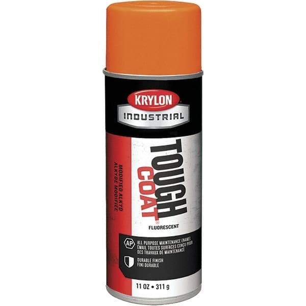 Krylon - Orange, Fluorescent, Acrylic Enamel Spray Paint - 15 to 20 Sq Ft per Can, 12 oz Container - Americas Industrial Supply