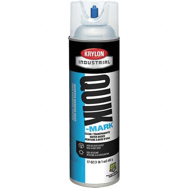 Krylon - 20 fl oz Clear Marking Paint - 50 to 60 Sq Ft Coverage, Water-Based Formula - Americas Industrial Supply