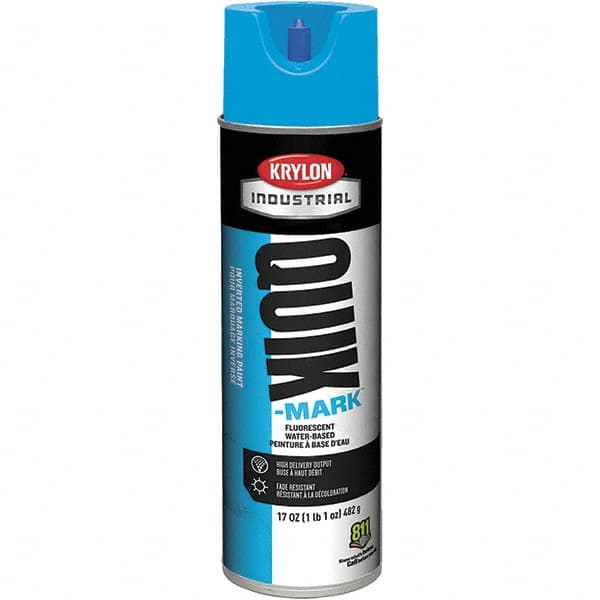 Krylon - 20 fl oz Blue Marking Paint - 50 to 60 Sq Ft Coverage, Water-Based Formula - Americas Industrial Supply