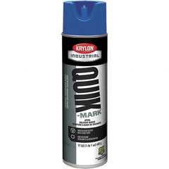 Krylon - 20 fl oz Blue Marking Paint - 50 to 60 Sq Ft Coverage, Solvent-Based Formula - Americas Industrial Supply