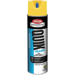 Krylon - 20 fl oz Yellow Marking Paint - 50 to 60 Sq Ft Coverage, Water-Based Formula - Americas Industrial Supply