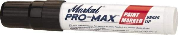 Markal - Black Paint Marker - Broad Tip, Alcohol Base Ink - Americas Industrial Supply