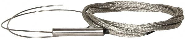 Thermo Electric - 0 to 1600°F, J Flexible, Thermocouple Probe - 3 Ft. Cable Length, Stripped Ends, 12 Inch Probe Sheath Length, 3 Sec Response Time - Americas Industrial Supply