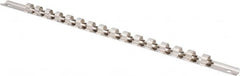 Proto - 16 Piece Capacity Socket Clip Rail - 3/8" Drive, Plain - Americas Industrial Supply