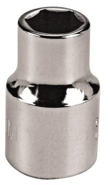 Proto - 1/4" Drive, Deep Hand Socket - 6 Points, 1-63/64" OAL, Chrome Vanadium, Chrome Finish - Americas Industrial Supply